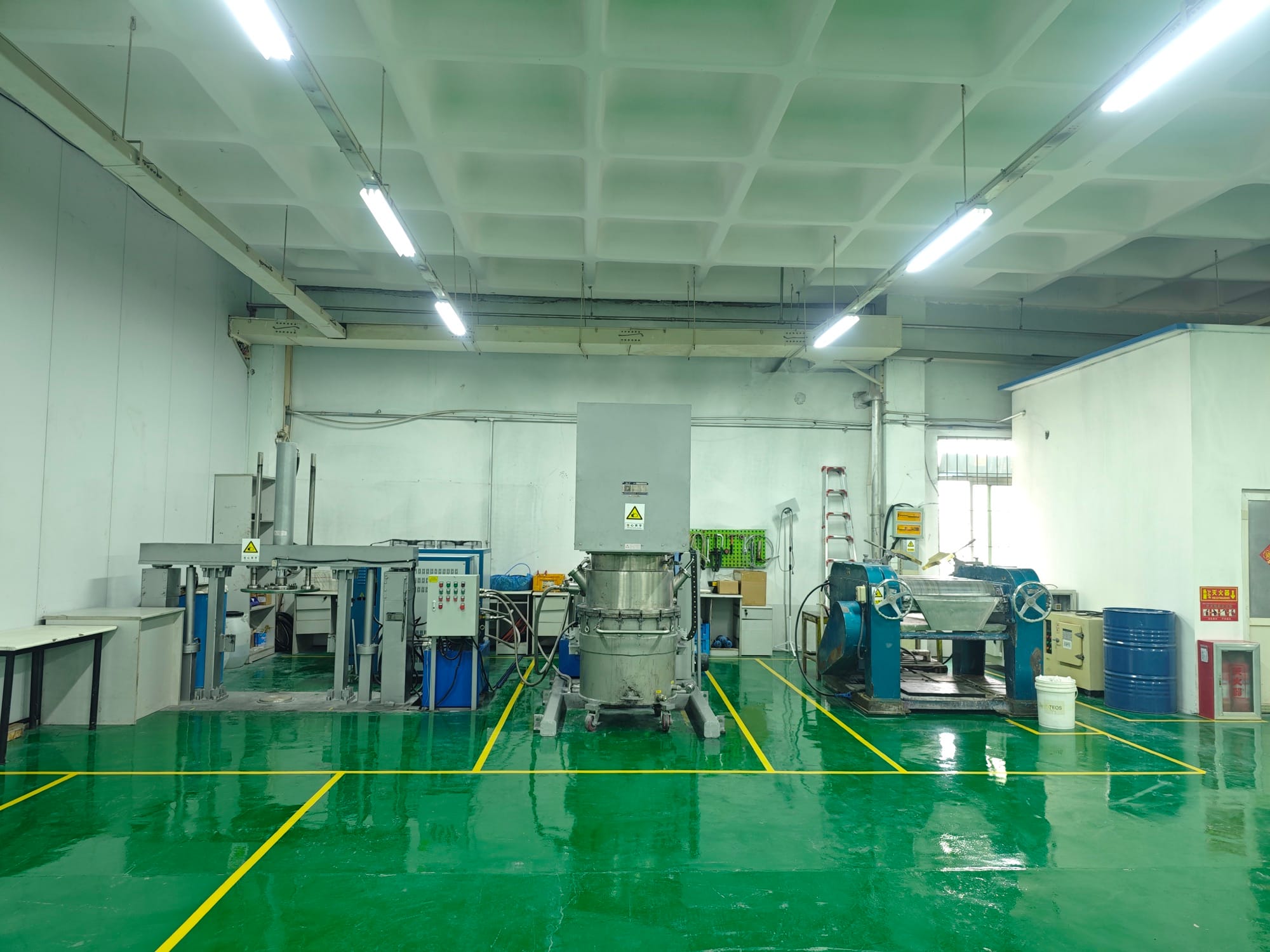 Yantai production and material handling area