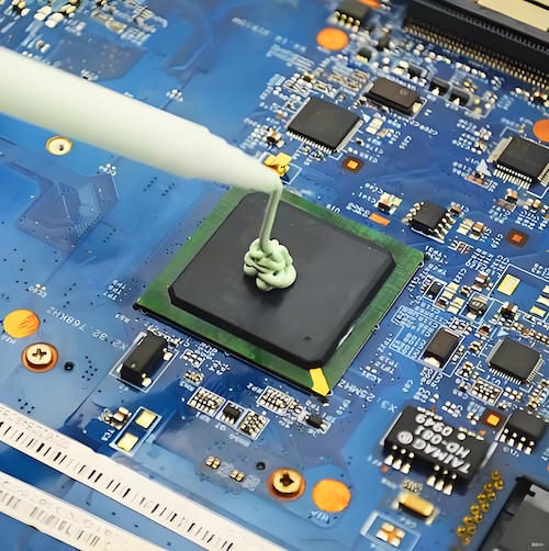 Heat-curing silicone